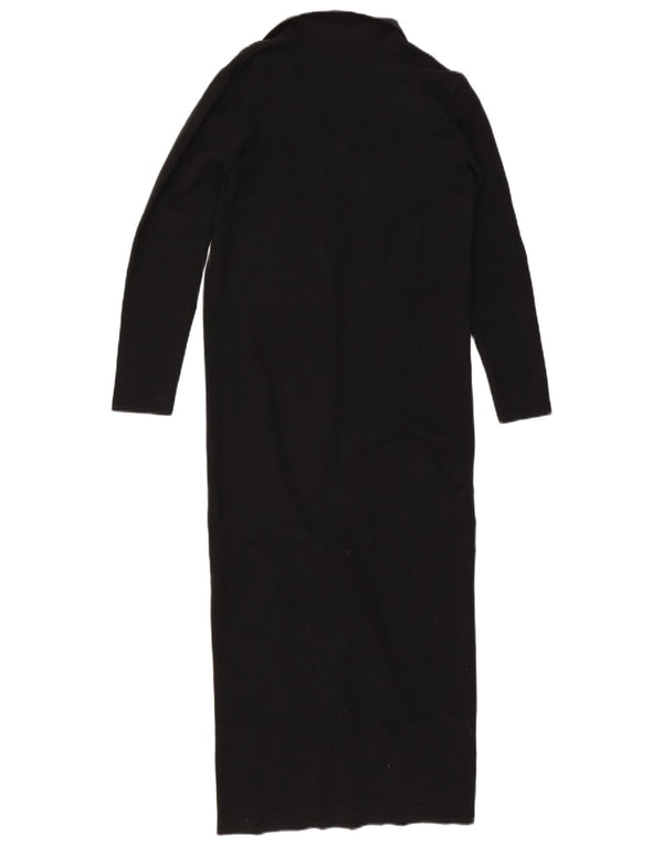 Marks & Spencer Damen Pulloverkleid UK 10 Small Schwarze Viskose