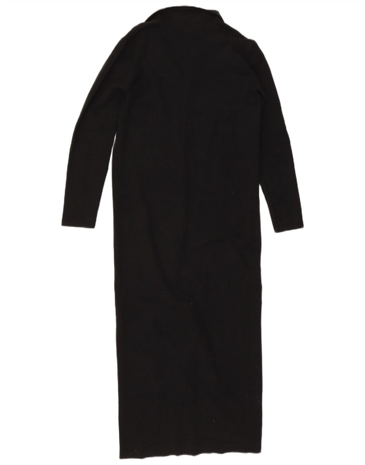 Marks & Spencer Damen Pulloverkleid UK 10 Small Schwarze Viskose