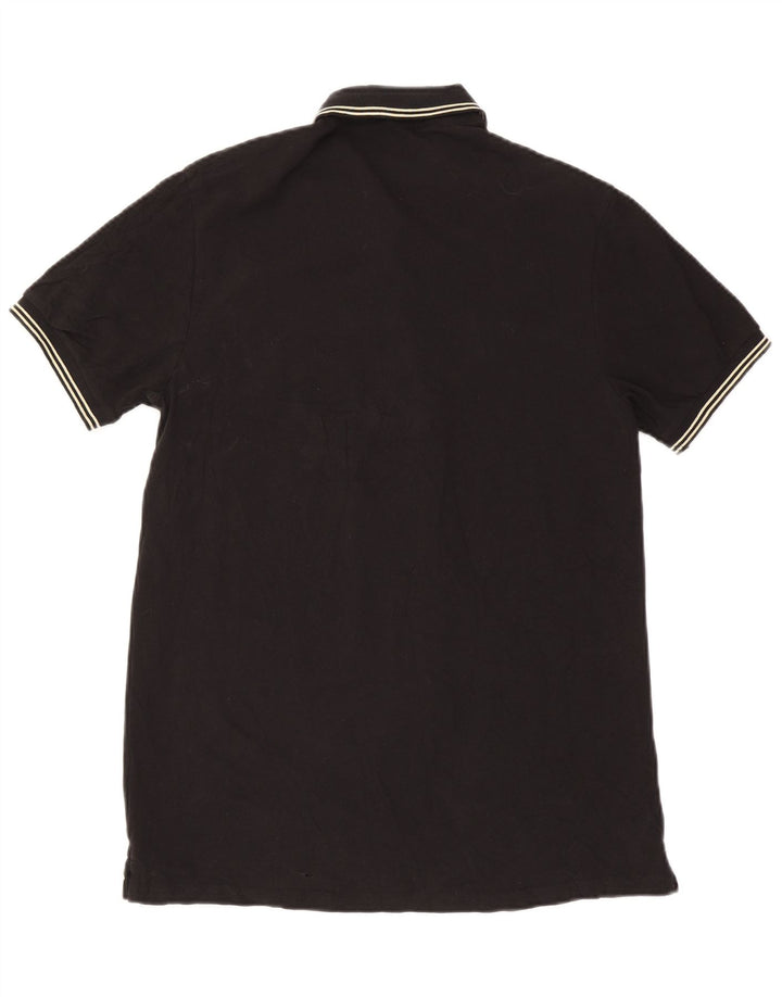 Fila Herren Poloshirt Small Schwarz Baumwolle
