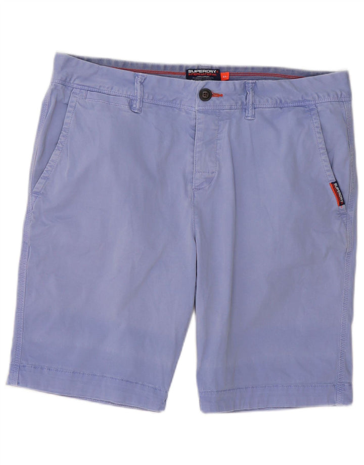 Superdry Herren Chinoshorts W34 Large Lila Baumwolle