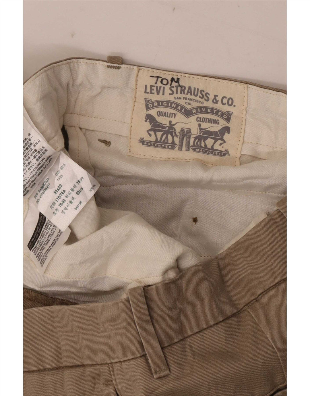 Levi's Herren Slim Chinohose W30 L32 Beige Baumwolle