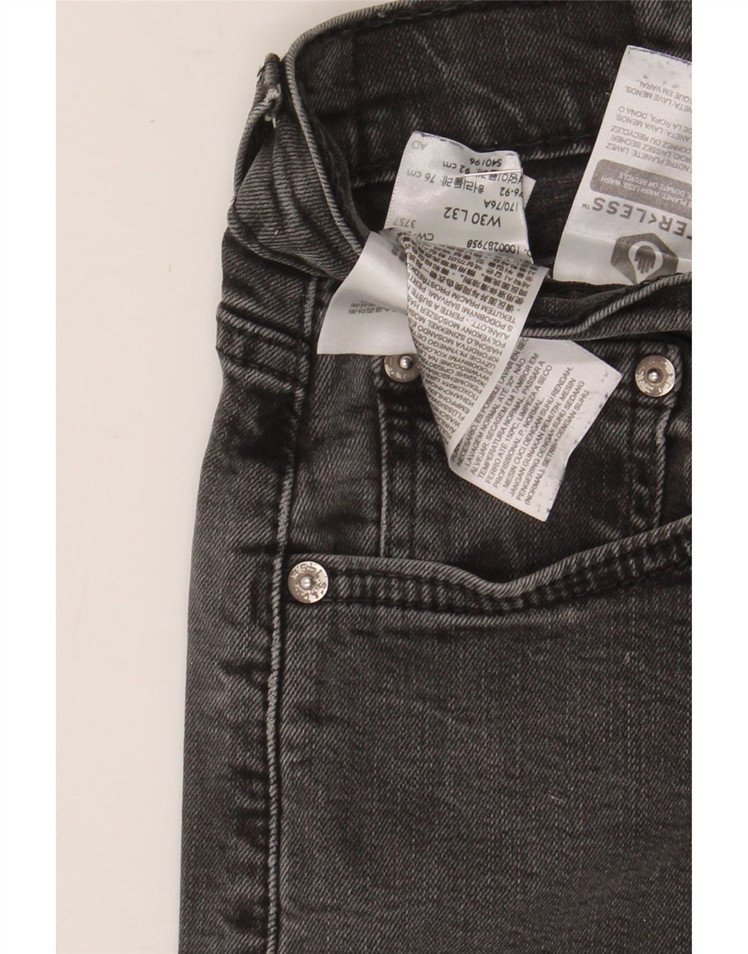 LEVI'S Mens 502 Tapered Jeans W30 L28 Grey Cotton Vintage Levi's and Second-Hand Levi's from Messina Hembry 