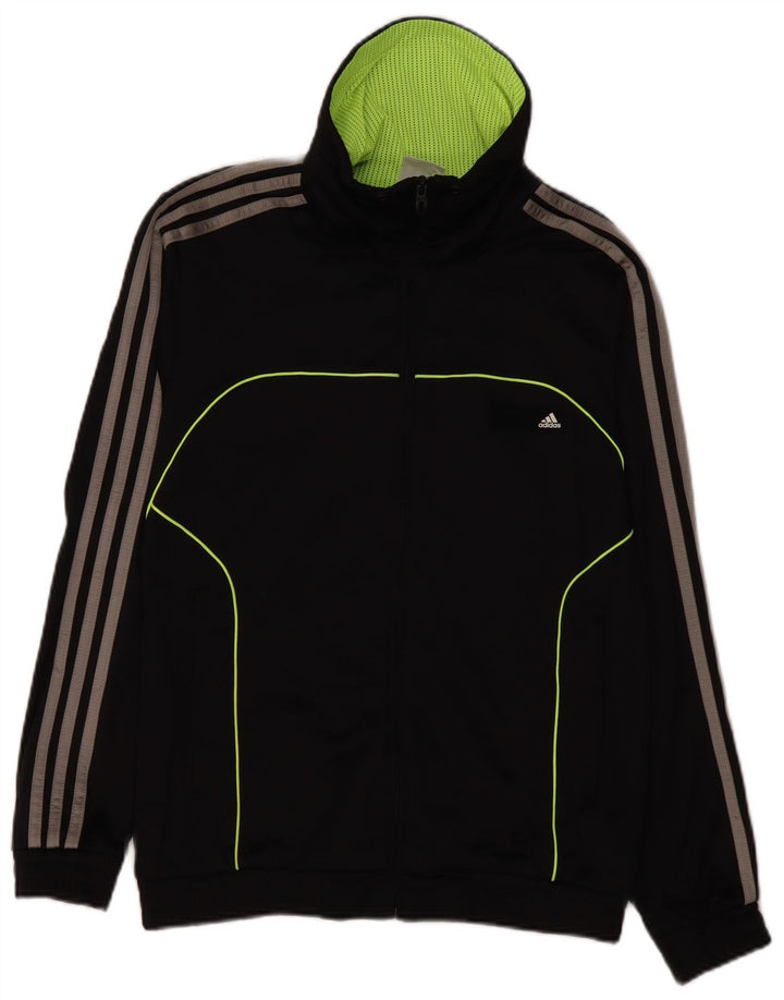 ADIDAS Herren Graphic Trainingsanzug Top Jacke UK 36/38 Small Schwarz