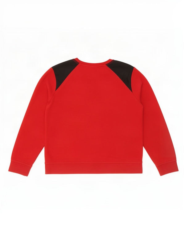 Nike Boys Graphic Sweatshirt Jumper 13-14 Years XL Red Colourblock Cotton