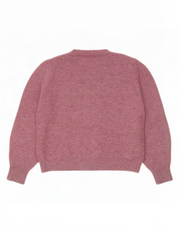 Marks & Spencer Damen-Pullover mit Rundhalsausschnitt, Gr. 16, Größe L, rosa meliert