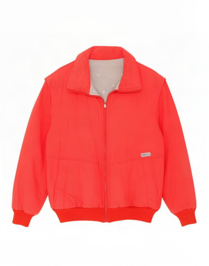 Vintage Herren Bomberjacke UK 40 Large Rot