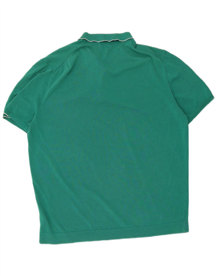 Massimo Dutti Herren Poloshirt 2XL Grüne Baumwolle