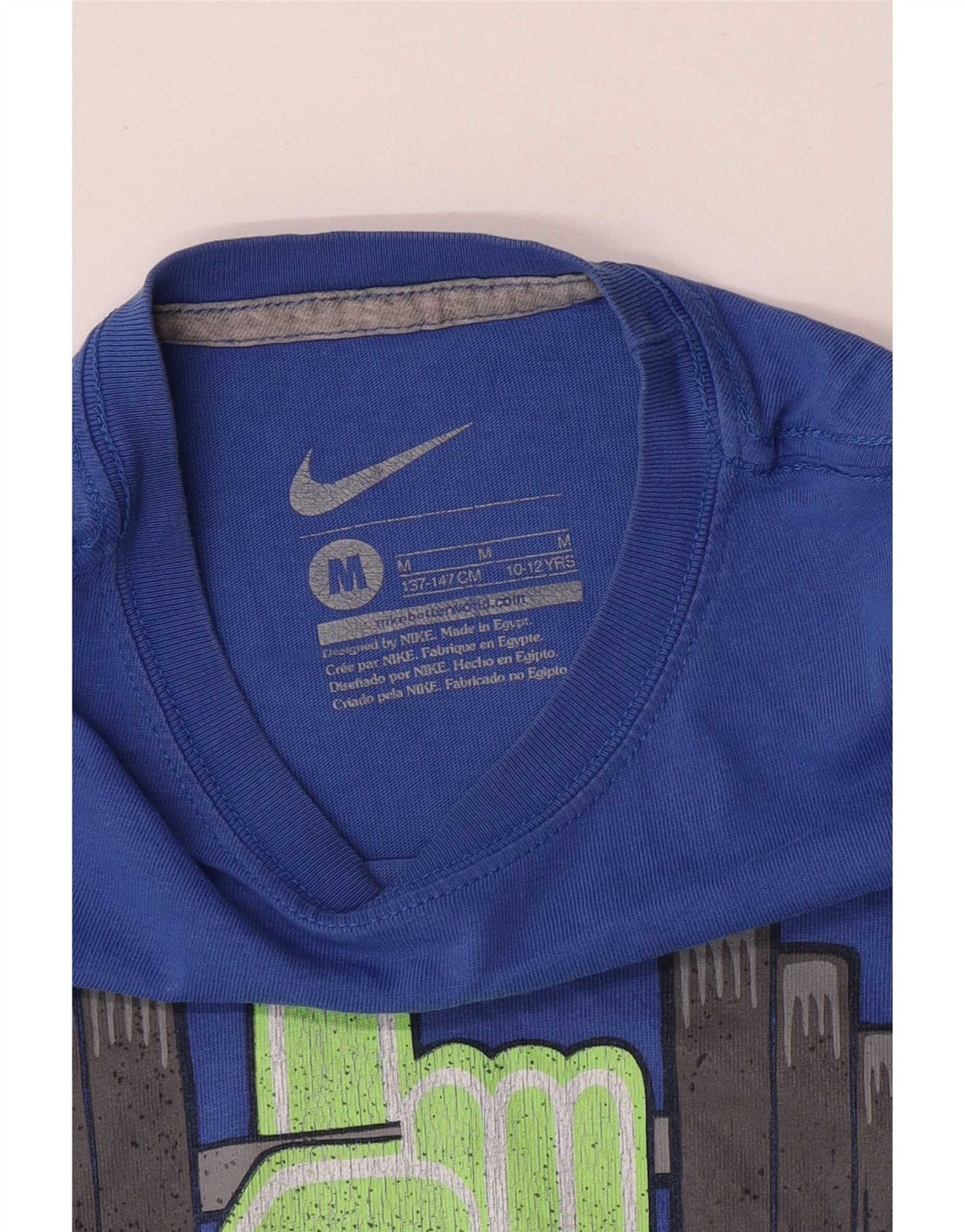 Nike Jungen T-Shirt mit Grafik, 10–11 Jahre, mittelblau