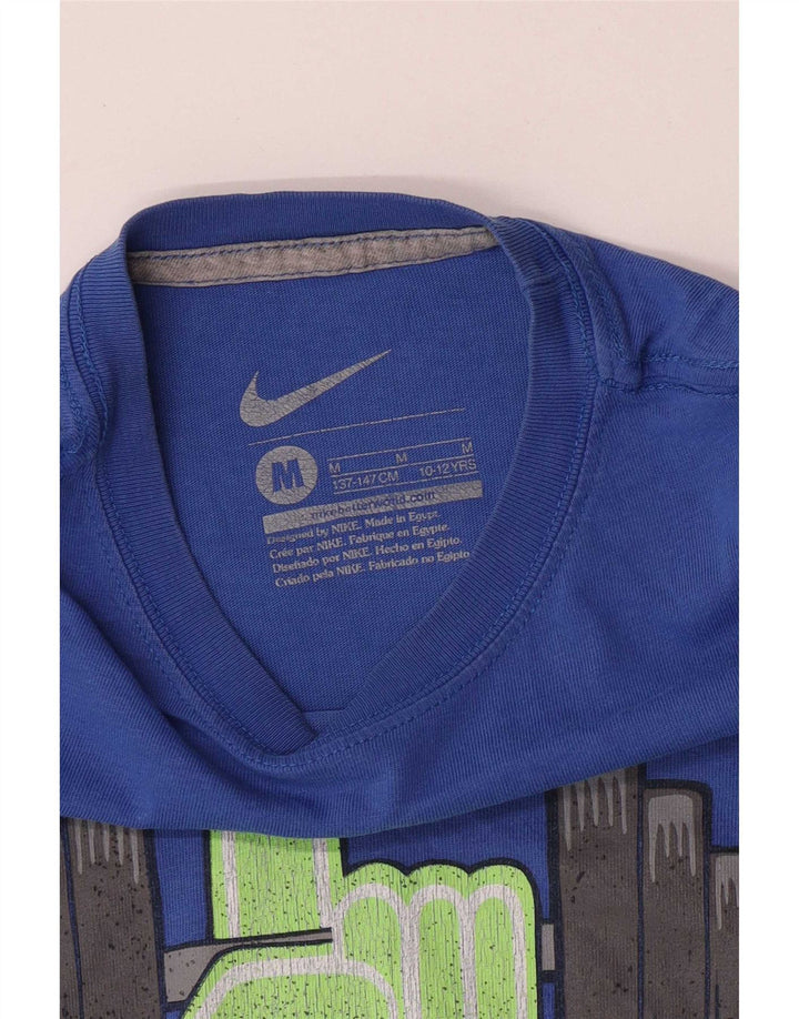 Nike Jungen T-Shirt mit Grafik, 10–11 Jahre, mittelblau