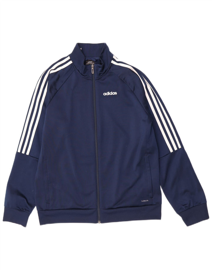 Adidas Jungen Climalite Trainingsanzug Top Jacke 13-14 Jahre Marineblau Polyester