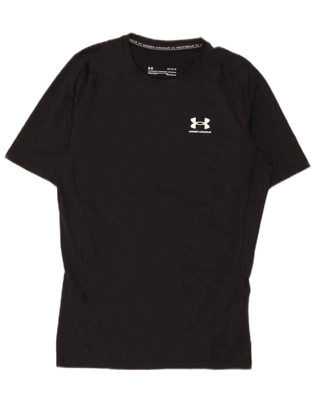 Under Armour Herren-Kompressions-T-Shirt-Oberteil, großes schwarzes Polyester