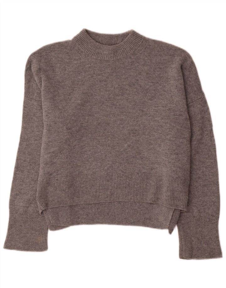 Whistles Damen-Pullover, übergroß, Rollkragenpullover, Gr. 10, Größe S, graue Wolle