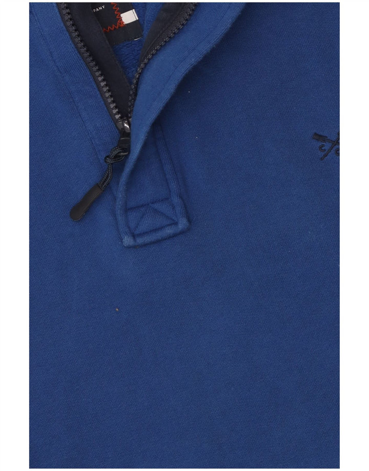 Crew Clothing Herren-Sweatshirt mit Grafik, Größe S, Blau, Farbblock