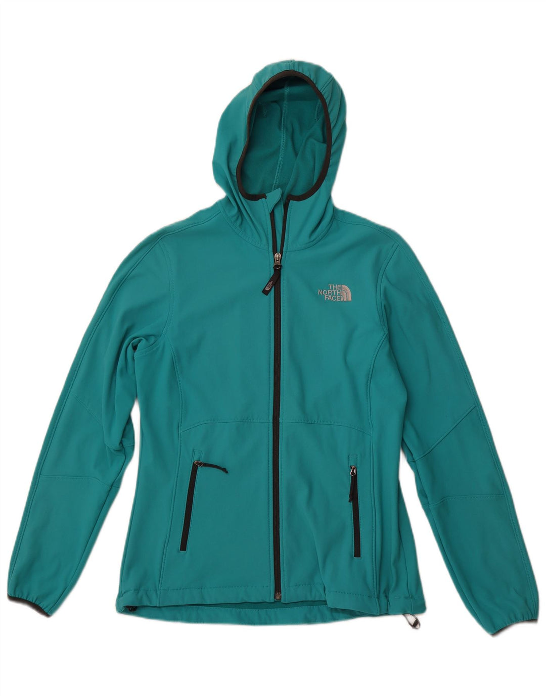 THE NORTH FACE Damen-Trainingsanzug mit Kapuze, Top-Jacke, UK 12, Mitteltürkis