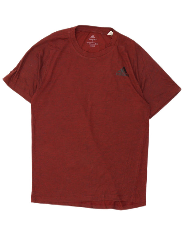 Adidas Mens Climalite T-Shirt Top Small Brown Flecked