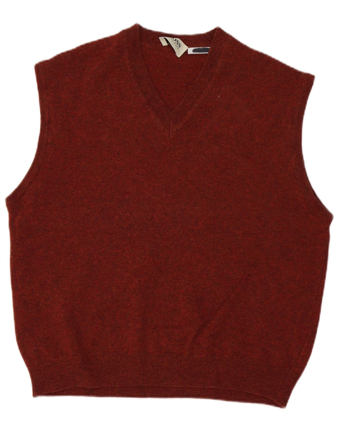 Hugo Boss Herren Weste Tank Top UK 42 Große braune Wolle