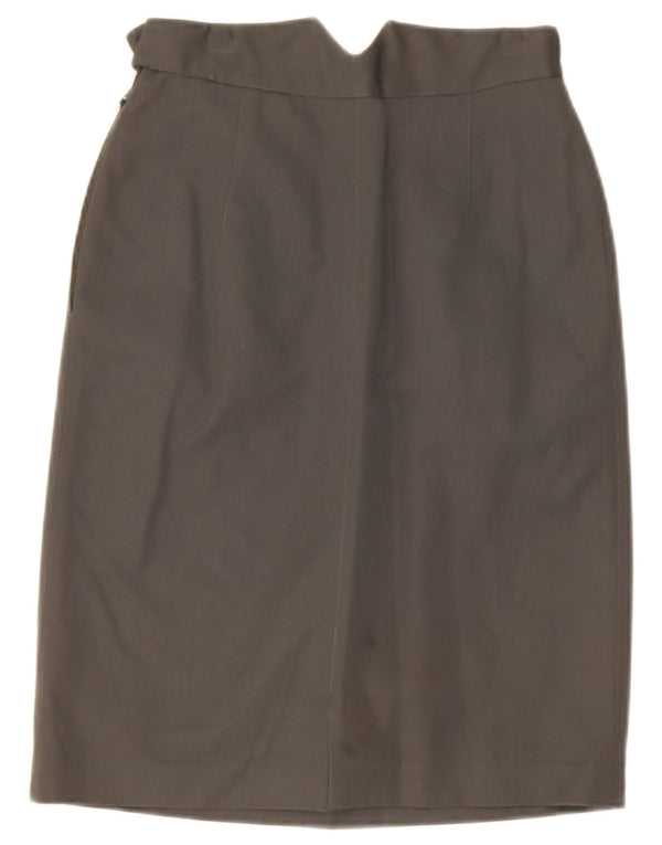 Emporio Armani Damen Pegged Straight Rock IT 40 Small W26 Graue Wolle