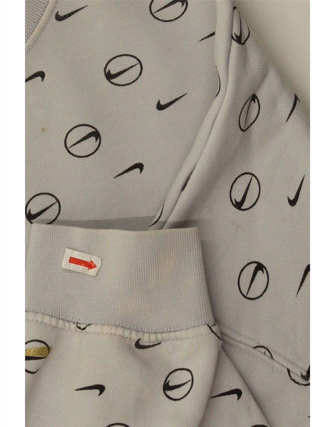 Nike Womens Oversized Crop Graphic Sweatshirt Pullover UK 10 Small Grau
