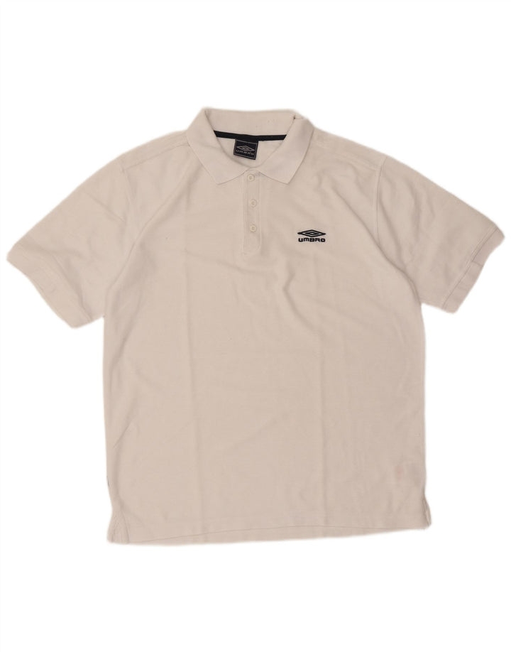 Umbro Herren-Poloshirt, großes weißes Polyester