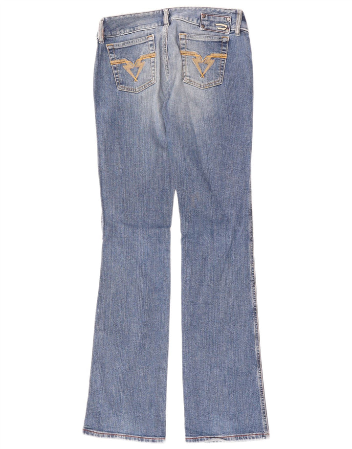 Diesel Damen Bootcut-Jeans mit niedriger Taille, W28, L33, blaue Baumwolle