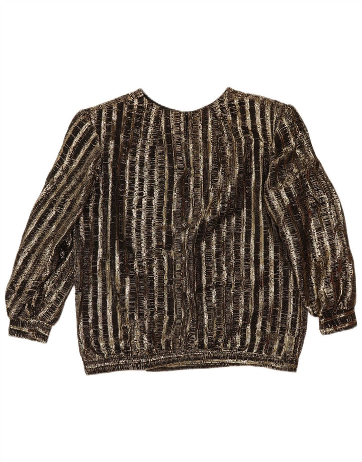 Vintage Damen 2-teiliges Rockset UK 14 Medium W29 Braun gestreift