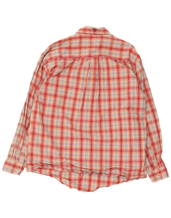 Wrangler Herrenhemd, groß, rot kariert, Baumwolle