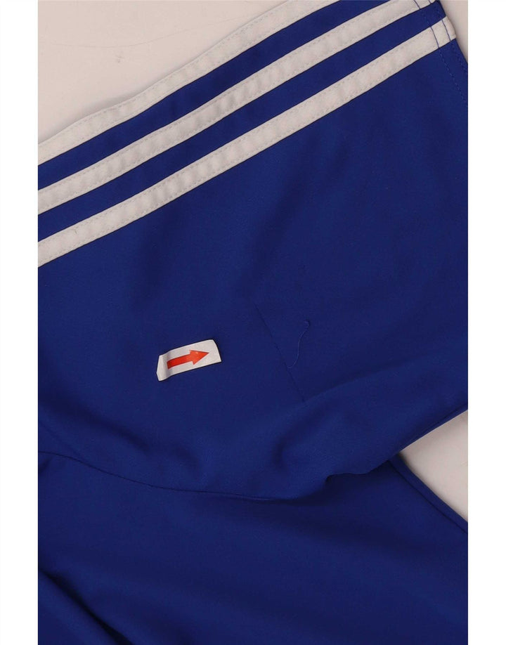 Adidas Herren Climalite T-Shirt Top Large Blau Colourblock Polyester