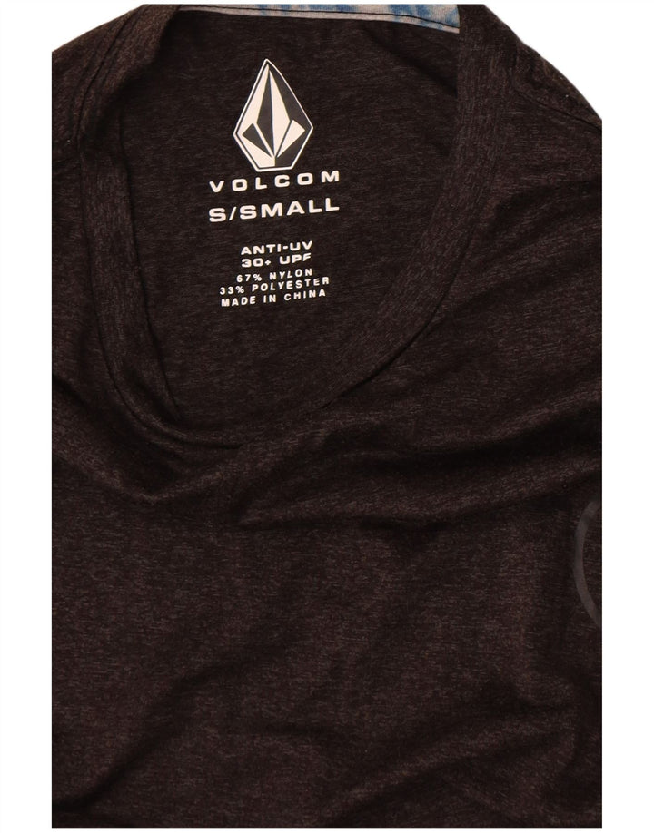 Volcom Herren T-Shirt Top Small Grau geflecktes Nylon