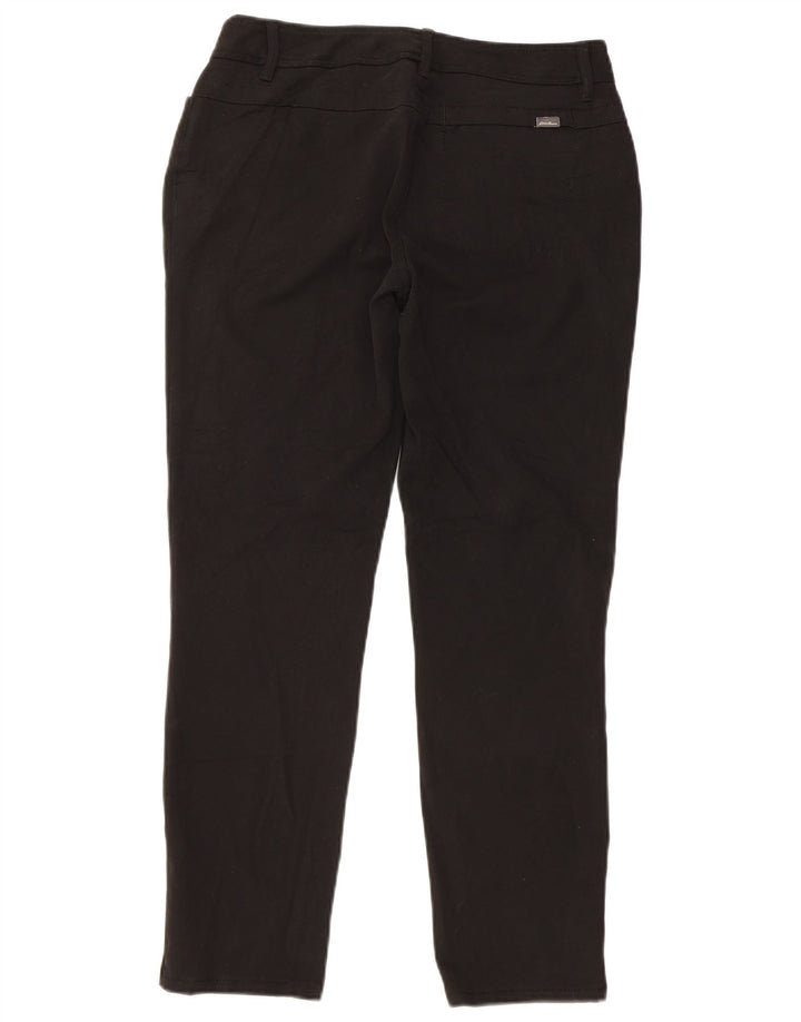 EDDIE BAUER Damen Slim Freizeithose US 4 Small W28 L27 Schwarz Polyester