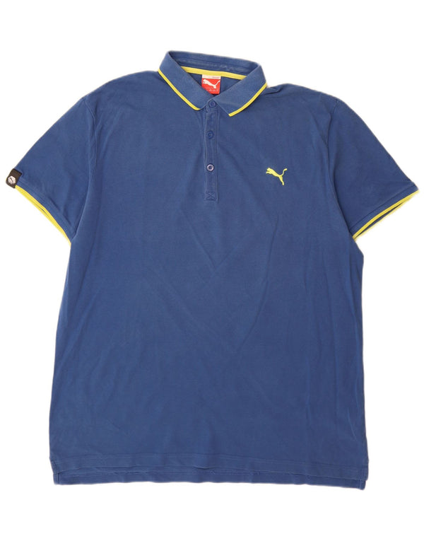 Puma Herren Poloshirt XL Blau Baumwolle
