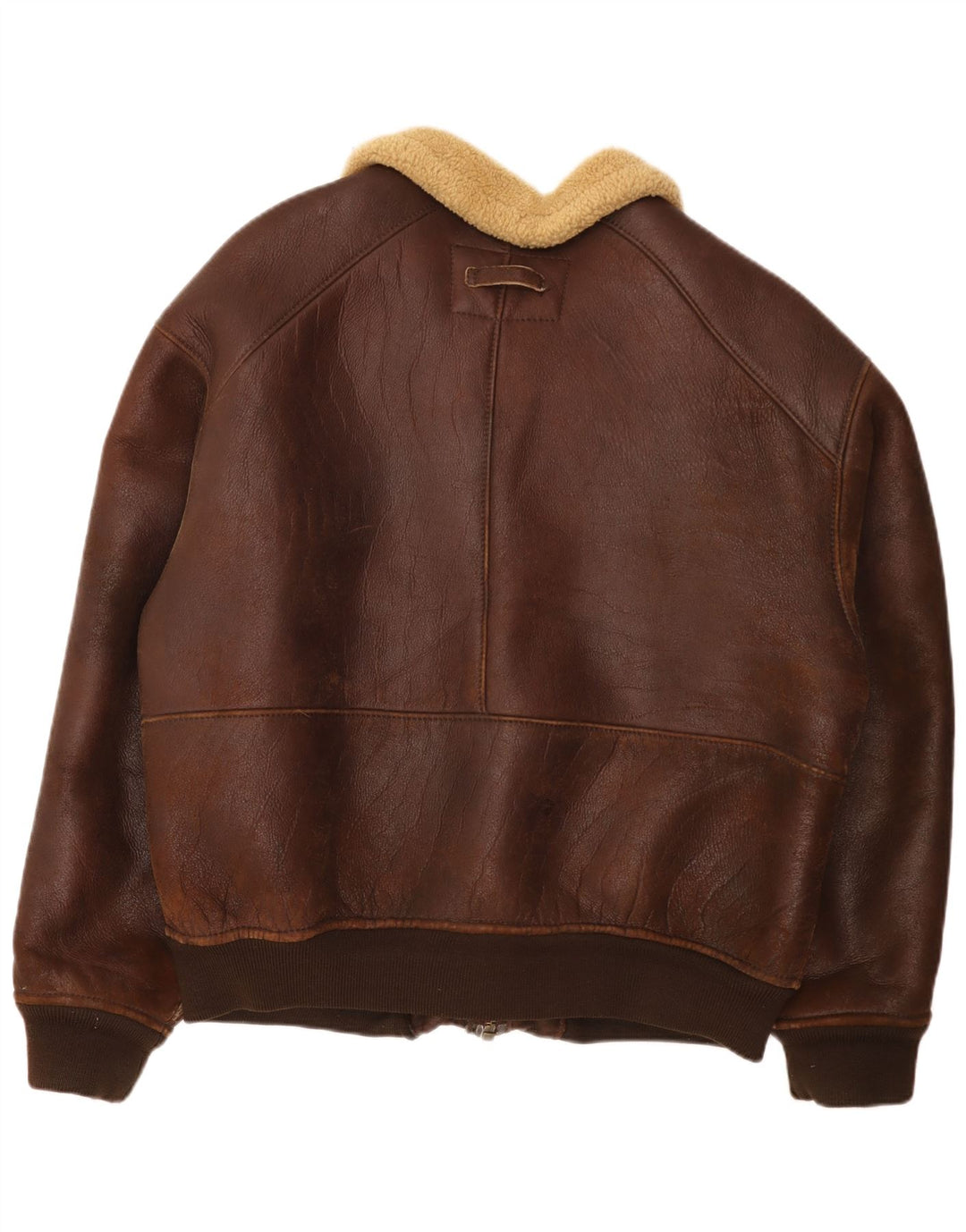 Vintage Herren Bomber Shearling Jacke UK 42 XL Braun