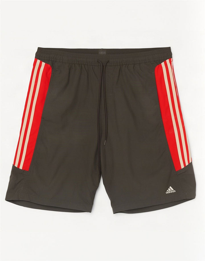 Adidas Herren Badeshorts XL Grau Colourblock Polyamid