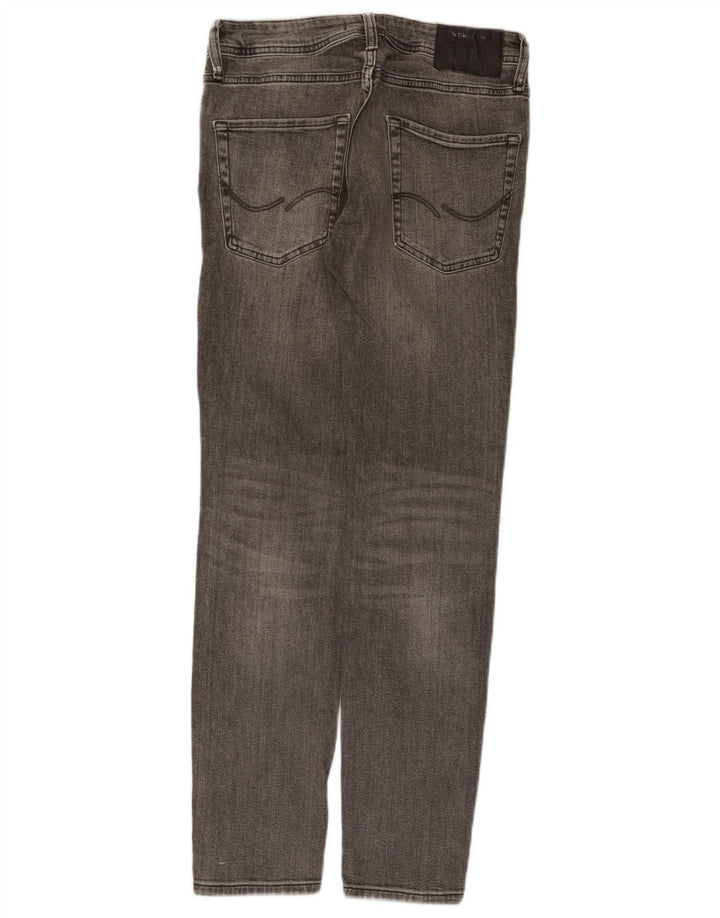 JACK & JONES Herren Distressed Slim Jeans W30 L30 Graue Baumwolle