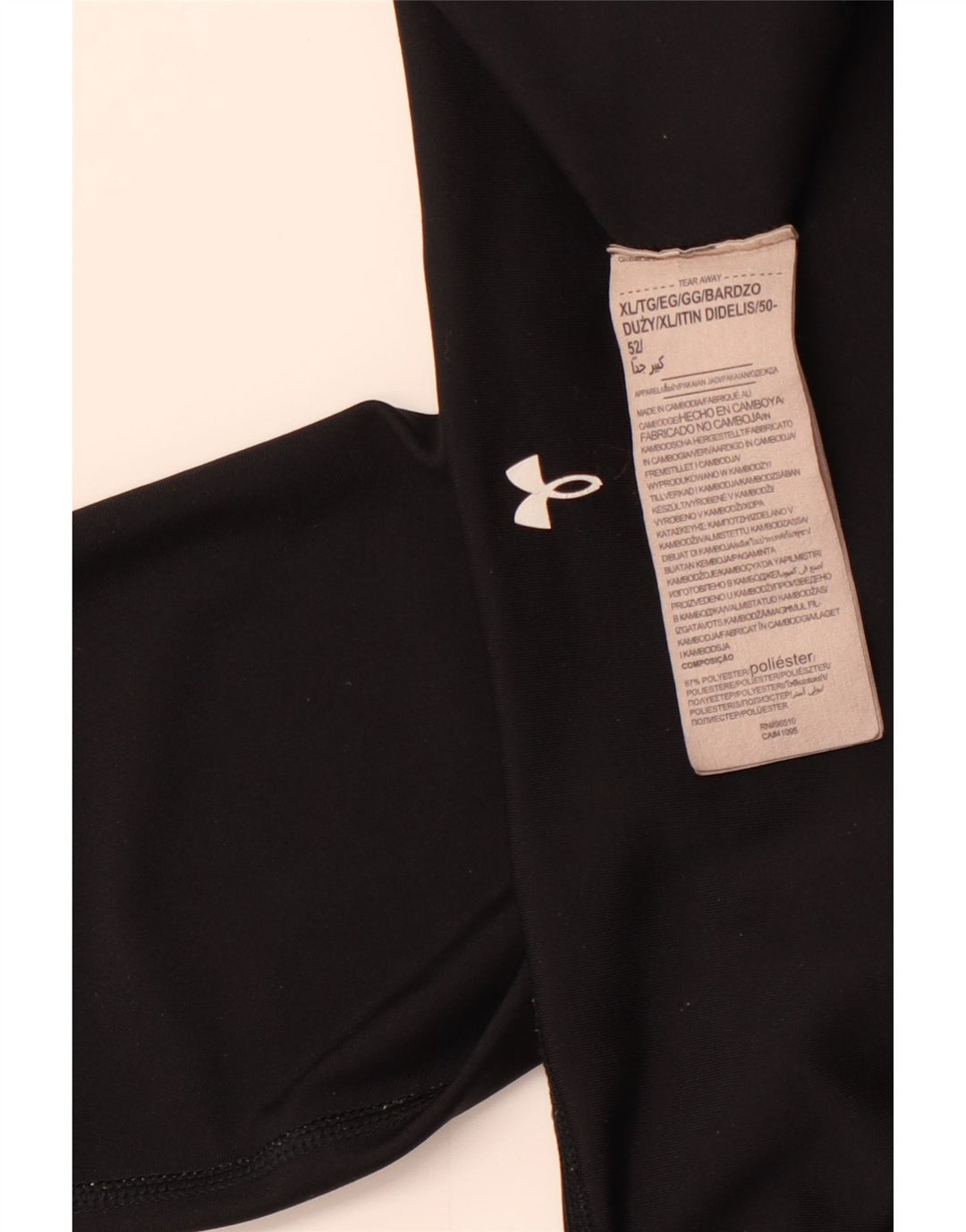 UNDER ARMOUR Damen Leggings UK 18 XL Schwarz Polyester