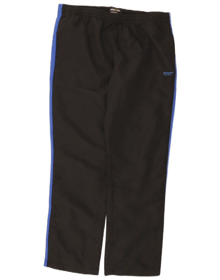 ATLAS FOR MEN Herren-Trainingshose, groß, schwarzes Farbblock-Polyester