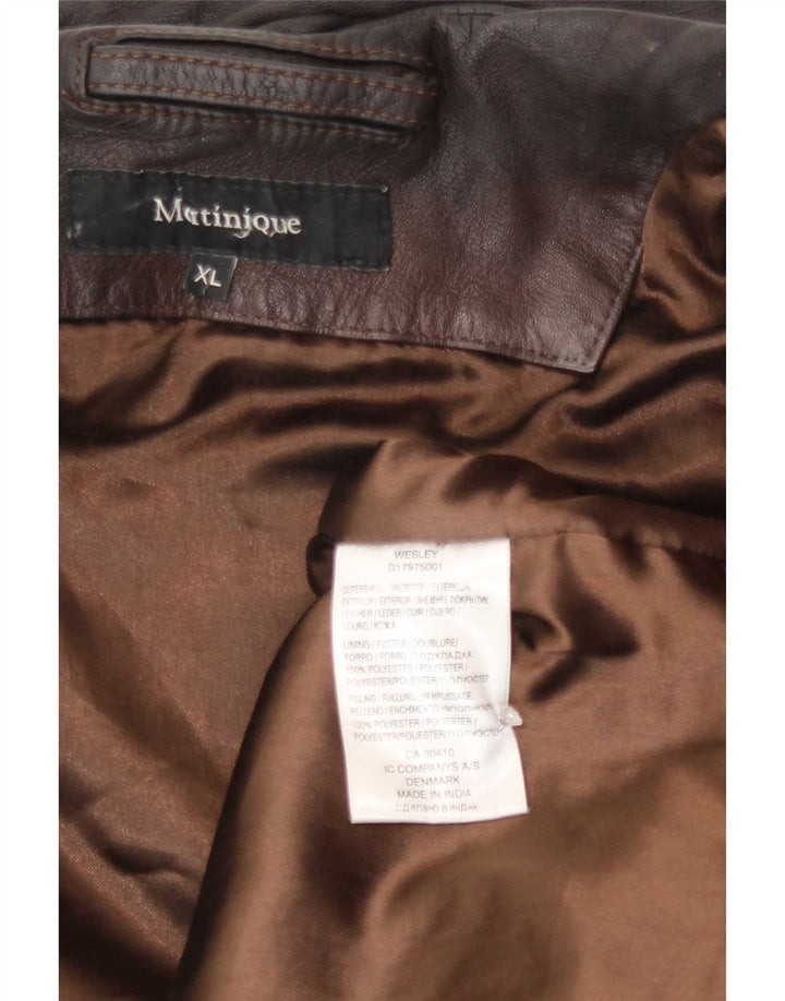 Matinique Damen Lederjacke UK 18 XL Braun
