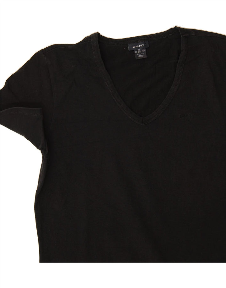 GANT Womens T-Shirt Top UK 14 Large Black Cotton Vintage Gant and Second-Hand Gant from Messina Hembry 