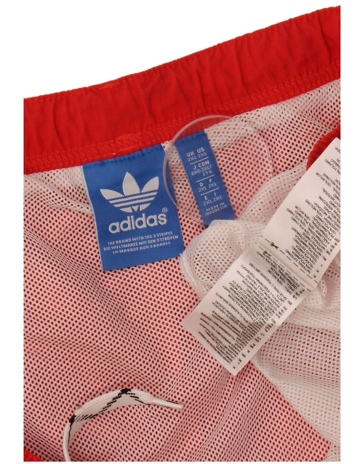 Adidas Herren Badeshorts 2XL Rot Colourblock Nylon
