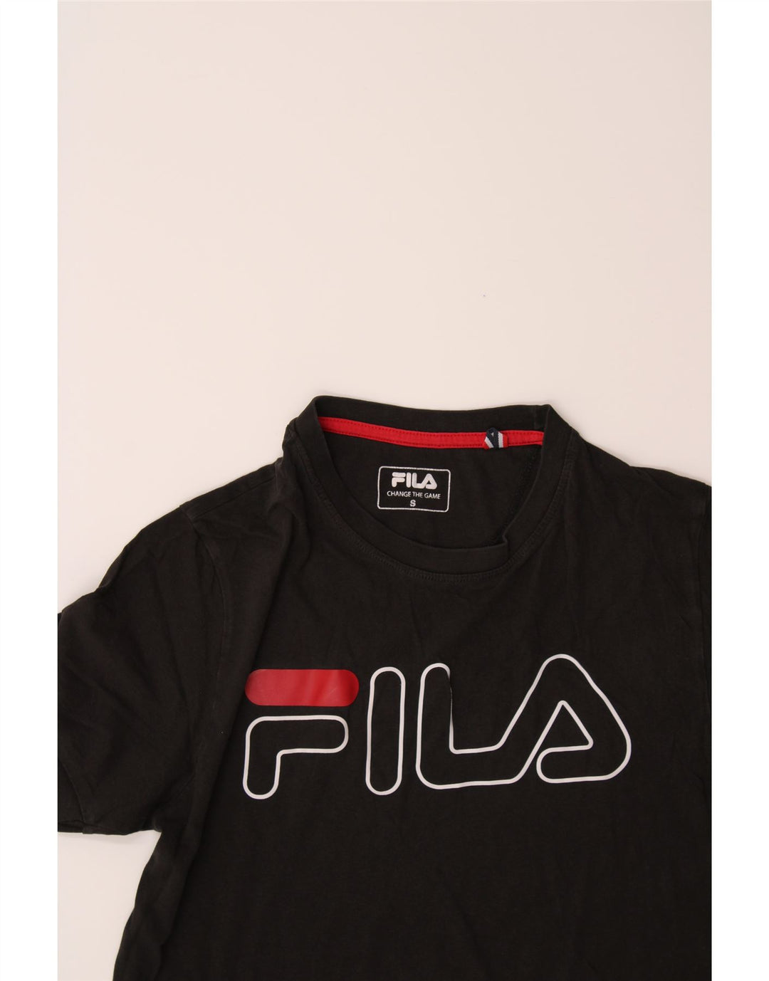 FILA Mens Graphic T-Shirt Top Small Black Cotton Vintage Fila and Second-Hand Fila from Messina Hembry 