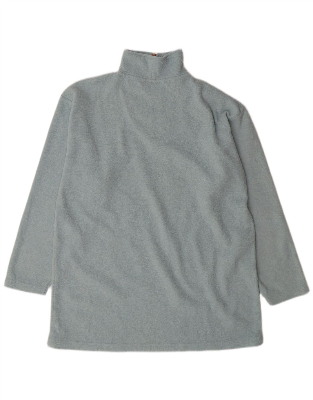 GIANI FEROTI Mens Zip Neck Fleece Jumper Medium Blue Polyester