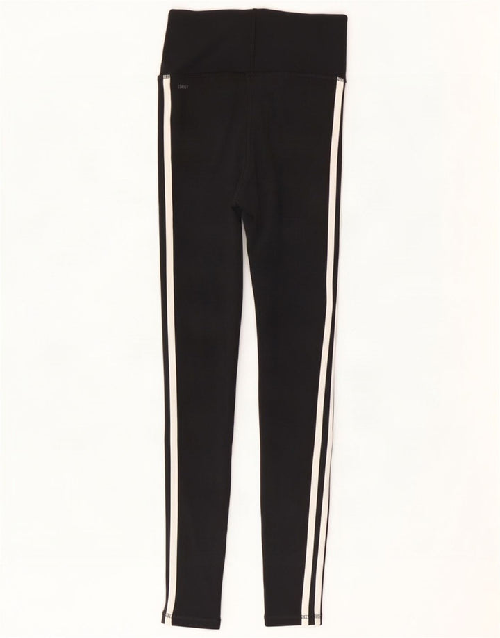 Adidas Damen Climalite Leggings UK 4/6 XS Schwarz Polyester