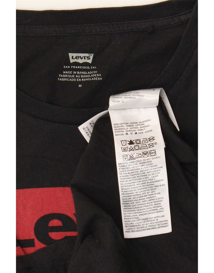 Levi's Damen-T-Shirt in Übergröße mit Grafik, UK 14, mittelschwarz, Baumwolle