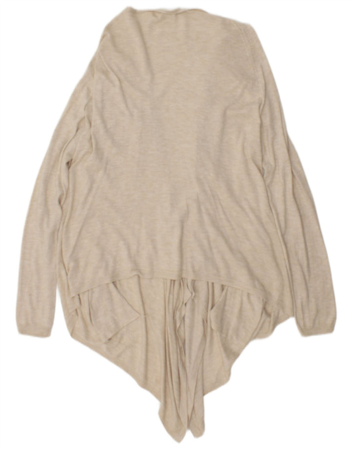 Fat Face Damen Longline Open Cardigan Pullover UK 14 Mittelbeige meliert