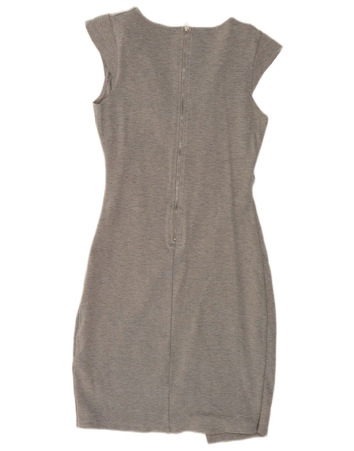 French Connection Damen, figurbetontes Kleid, Größe S, Grau, Viskose