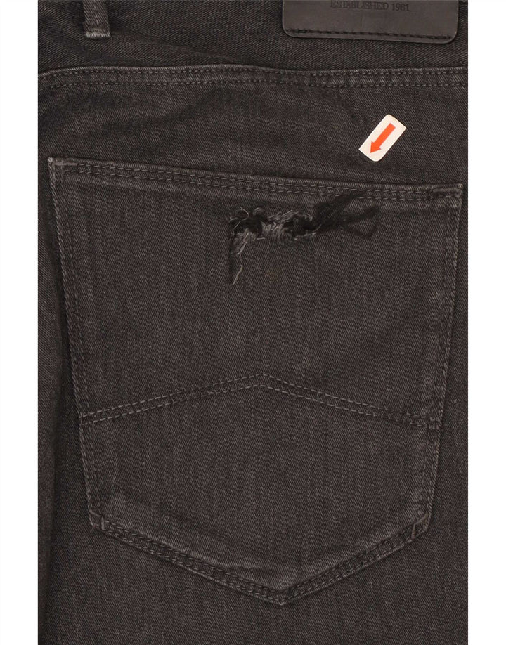 Armani Herren Slim Jeans W36 L30 Schwarze Baumwolle