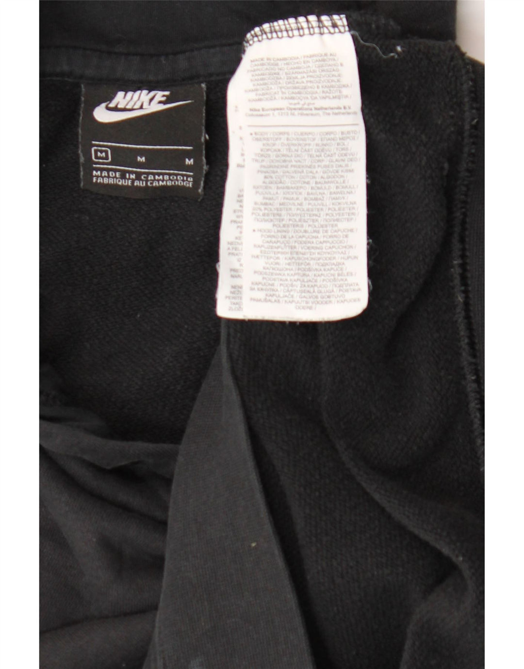 Nike Damen-Pullover mit übergroßem Kapuzenpullover, Gr. 14, mittelschwarz, Baumwolle