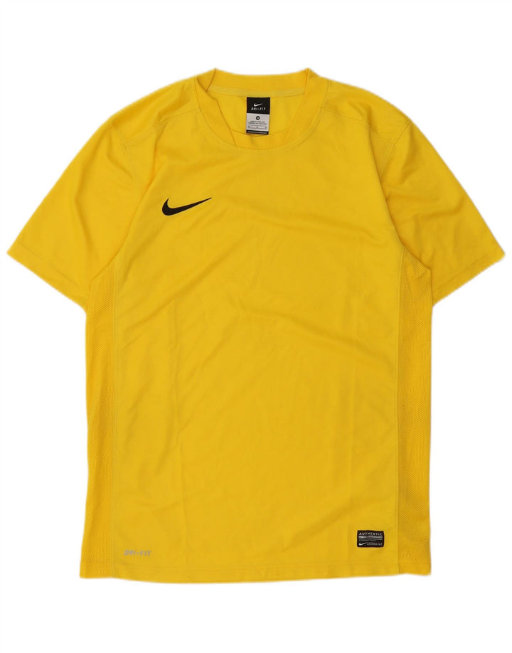 Nike Herren Dri Fit T-Shirt Top Mittelgelb