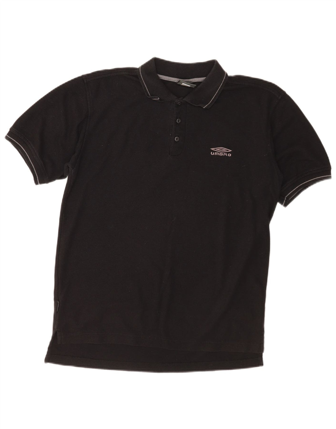 Umbro Herren-Poloshirt aus mittelschwarzer Baumwolle