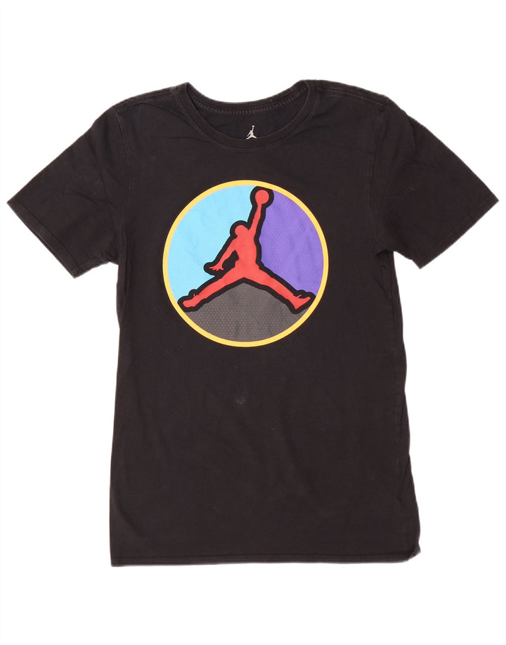Jordan Herren-T-Shirt mit Grafik, Größe S, schwarze Baumwolle