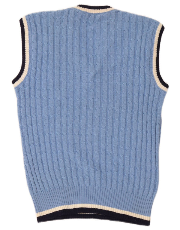 Vintage Herren Weste Tank Top Klein blau gestreift klassisch